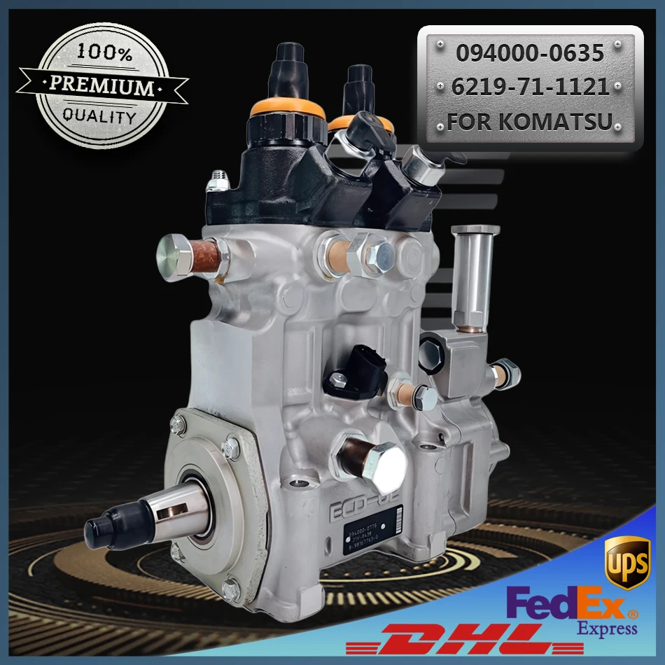 

High Quality Diesel Common Rail Fuel Pump 094000-0635 0940000635 6219-71-1121 for KOMATSU SA12VD140 Diesel Engine