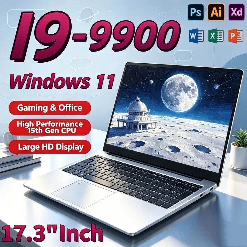 Zippy 17.3 Inch Laptop Intel Core I9‑9900 Windows 11 32GB M.2 2TB SSD Ultrabook Computer Portable Notebook PC