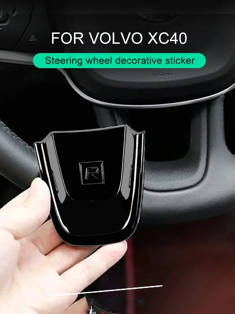 Suitable for Volvo XC40 C40 black steering wheel trim accessories car sticker car styling