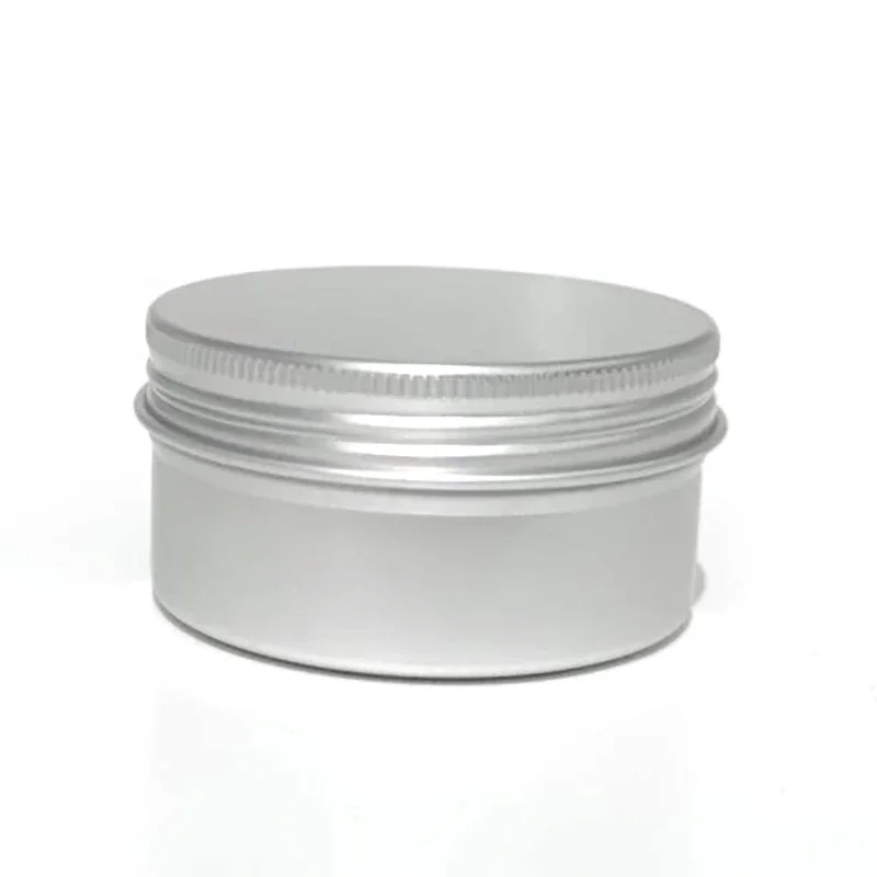 50Pcs Round Aluminum Box Tin Cans 60ml 80ml Screw Top Lid Storage Beard Lip Balm Oil Craem Empty Can