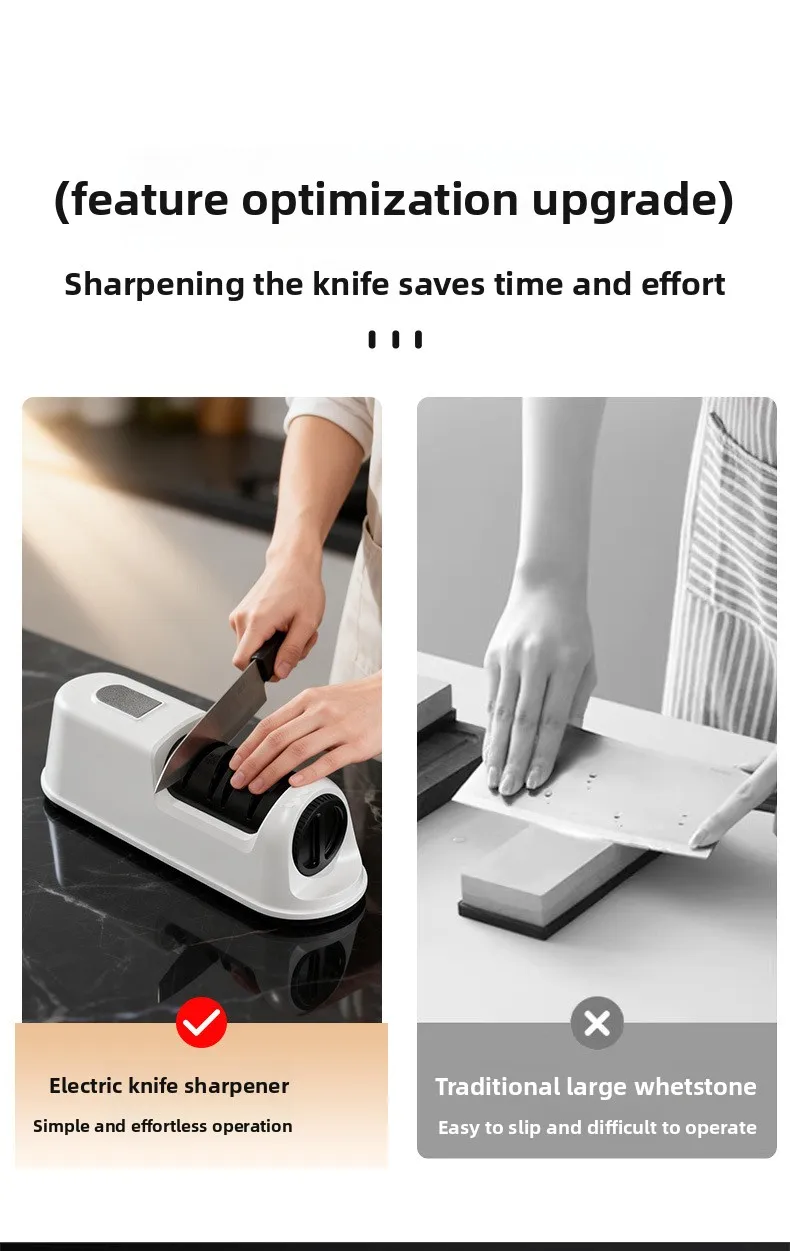 Hot Sale Electric Knife Sharpener Household Sharpener Artifact Multifunctional Automatic Charging Small Knife Sharpener