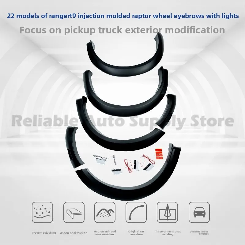 

For Ford 22 RANGER T9 Raptor Side Fender Flares Mud Guards Protective Trim Upgrade Exterior Auto Accessories Stylish Durable Mod