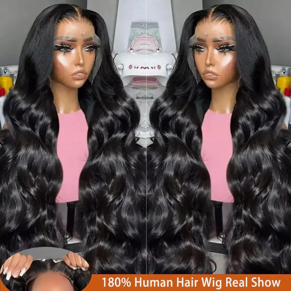 Lace Frontal Wig Hd 100% Natural Body Wave Human Hair Transparent Brazilian PrePlucked Wigs For Women Choice Wavy Cheap Wig