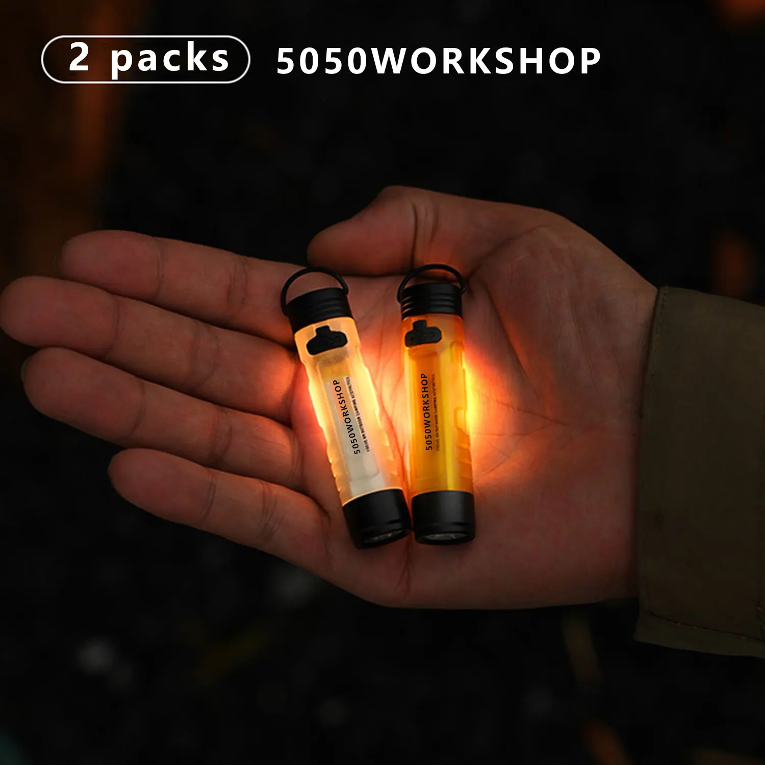 5050 WORKSHOP Taschen-Mini-Taschenlampe für den Außenbereich, Schlüsselclip-Kappe, Umgebungs-LED, lange Lebensdauer, Katastrophenhilfe, Notfall, 5050, kleines Licht