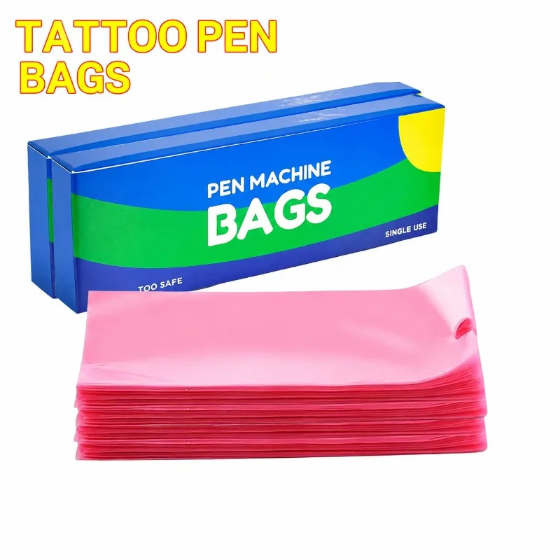 Disposable Tattoo Pen Covers Plastic Machine Sleeves for Rotary Tattoo Equipment Anti-stain Barrier Bags Protect Motor Tattoo