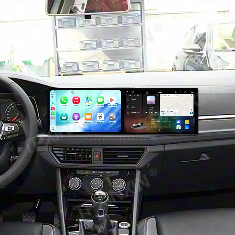 10.1 In Dual Screen Interaction Android For Volkswagen Sagitar 2019~2022 Car Radio Multimedia GPS Navigation HD Screen Head Unit