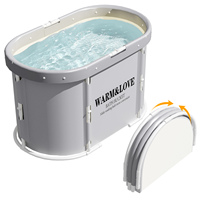 Portable Folding Bathtub Large PVC Bathtub Bath Bucket Insulation Bathing Bath Tub For Adult Swimming Pool