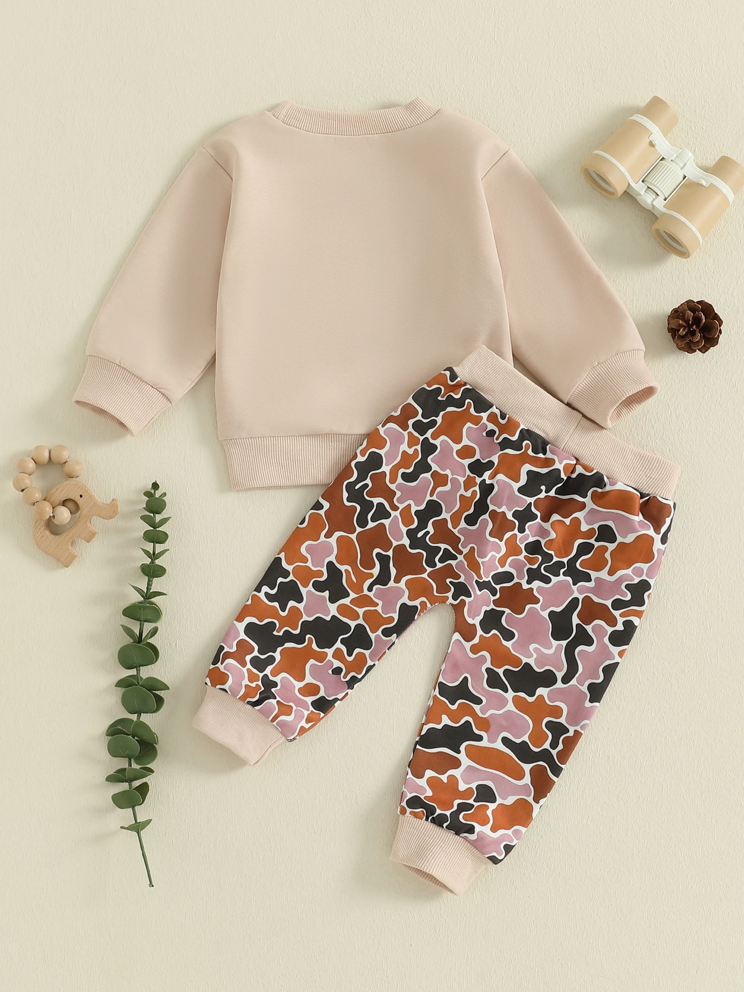 

Зимние комплекты из 2 предметов для мальчиков, топы с длинными рукавами и круглым вырезом с принтом динозавра, камуфляжные штаны для бега, комплекты для холодной погоды