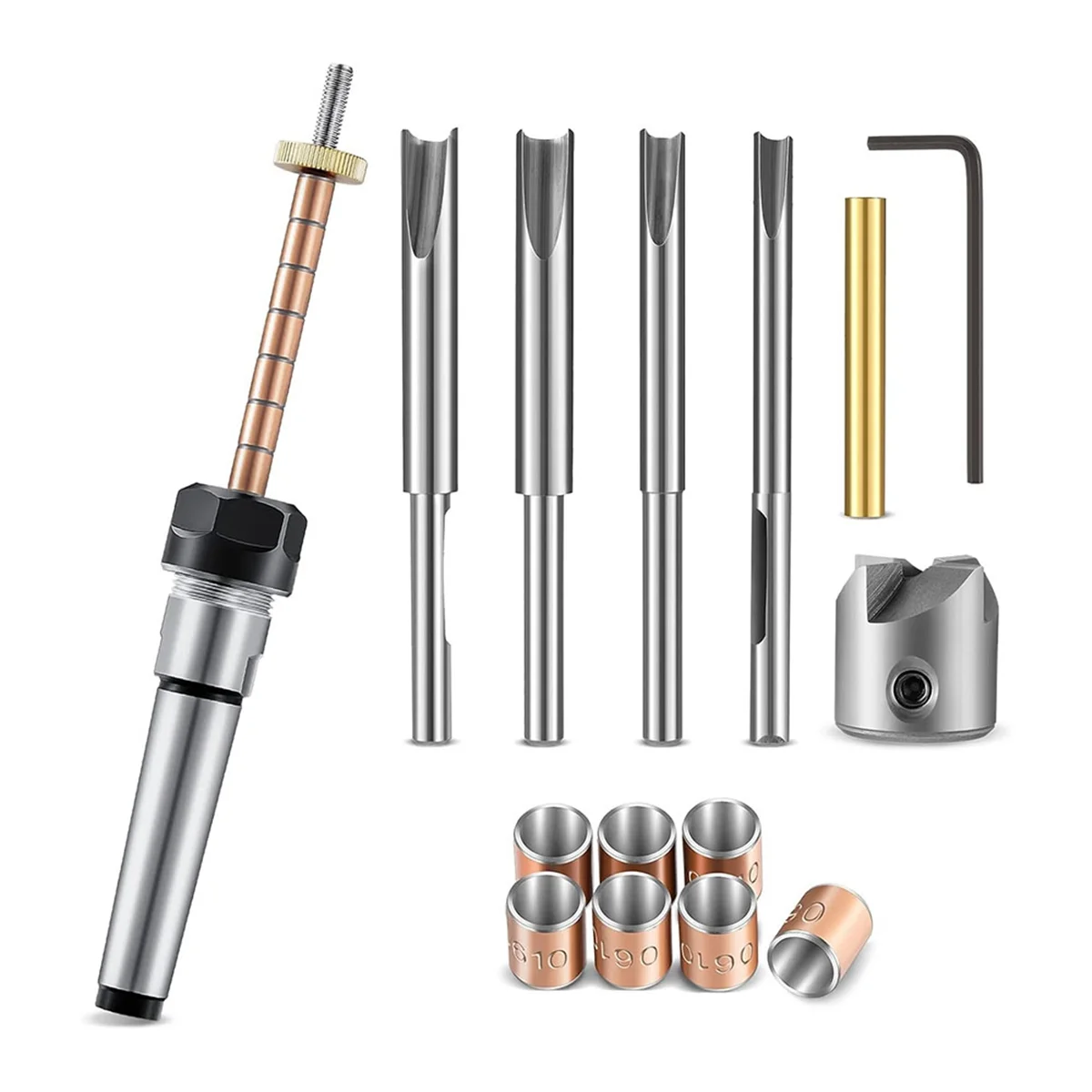 ONCE Pen Making Kit Pen Shaft and Pen Holder Trimming Set Wood Turning Mandrel for Making Pen Woodworking Lathe Accessories B