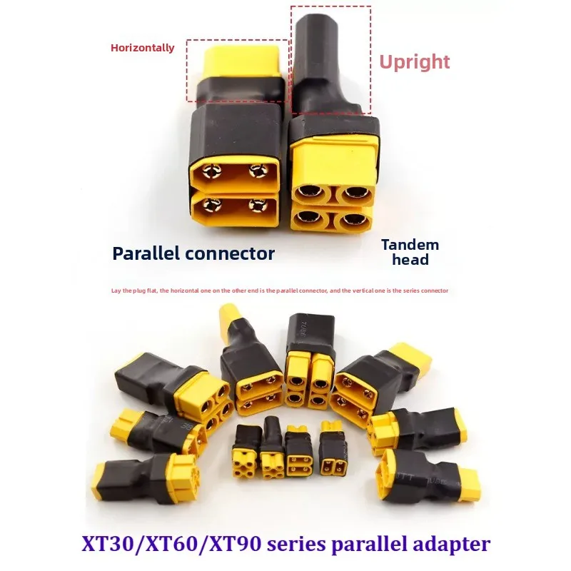 1pcs Original XT30 XT60 XT90 Series Parallel Adapter Connector for RC Lipo Battery, Drone EV Battery Expansion