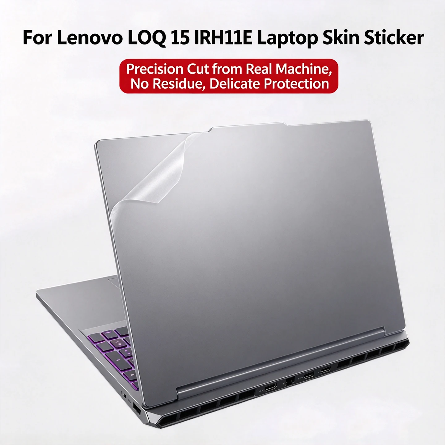 For Lenovo LOQ15 IRH11E 15IPH11E 15IPH11 15AHP11 Laptop Skin Sticker, Anti-Scratch Protective Decal, No Residue Precise Cut
