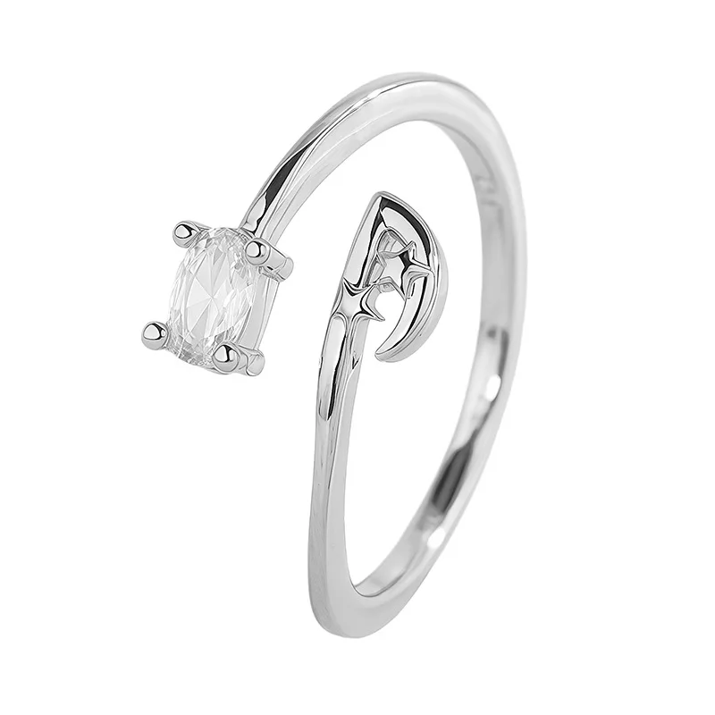 925 Sterling Silver Jewelry Vintage Sparkling Crystal Music Note Finger Rings for Women Men Party Jewelery Girls Friends Gift