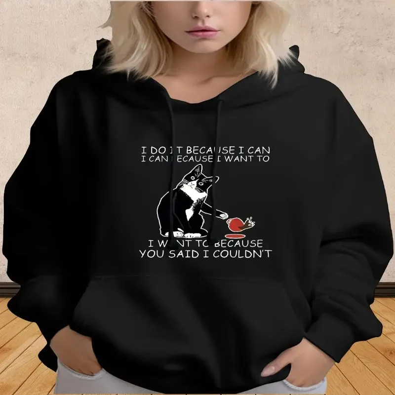 

Толстовка больших размеров с буквенным принтом кота, толстовки, повседневная спортивная одежда с капюшоном, одежда с графическим рисунком и шнурком 550 г/м2, Kpop Demon Hunter