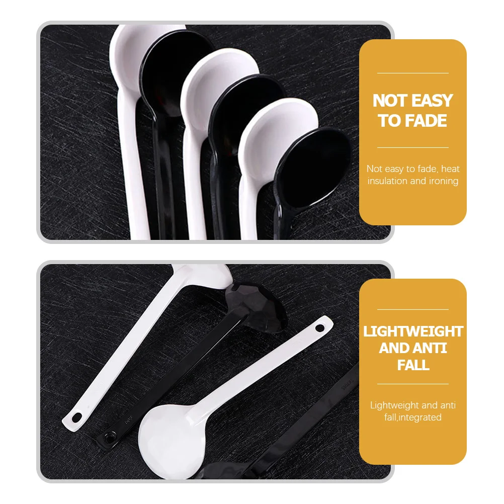 

5pcs Hot Pot Spices Spoon Premium Melamine Long Handle Asian Soup Spoon For Noodles Ramen Turtle Shell Shape Household Kitchen