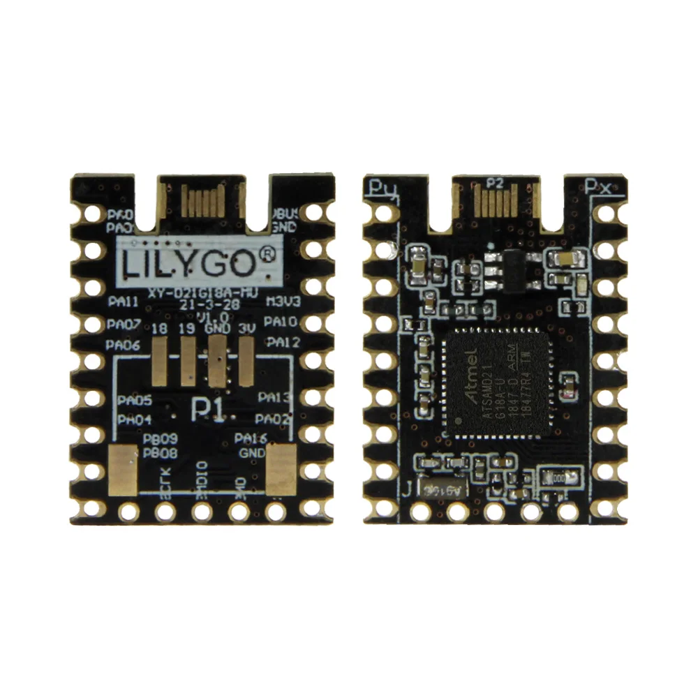 

LILYGO T-SAMD21 Dev Board - Microchip ATSAMD21G18A (ARM Cortex-M0+), Flat Design, USB-C, Breadboard-Compatible