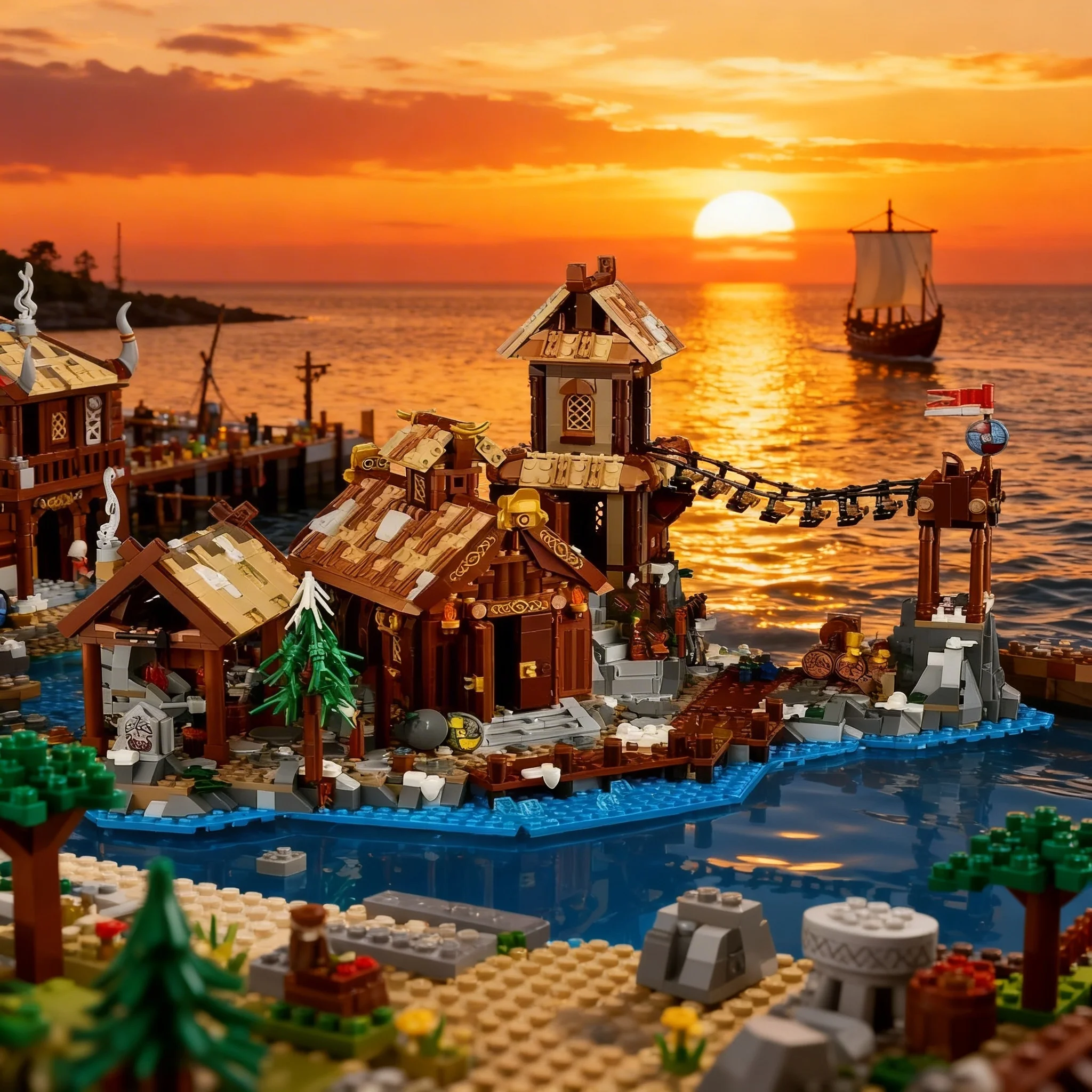 

2026 new DIY holiday Village creative building blocks series bricks educational toys gifts men and women party gifts