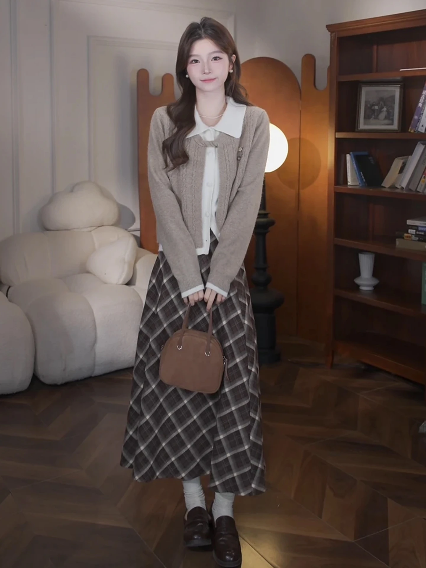 

Korean Sle Sweet School orm Casual Women's Two-Piece Set Spring 2026 Loose Fit Comfortable Faion Ensemble