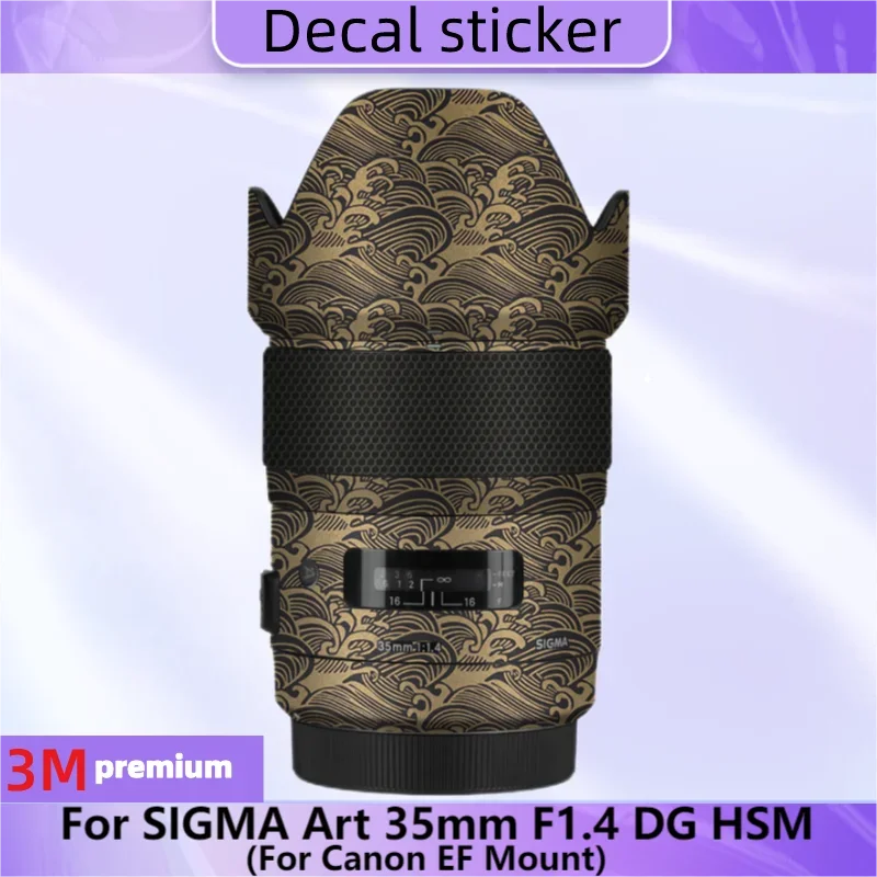 Für SIGMA Art 35mm F1.4 DG HSM für Canon EF Mount Objektiv Aufkleber Schützende Haut Aufkleber Vinyl Wrap Film Anti-Scratch Protector Mantel