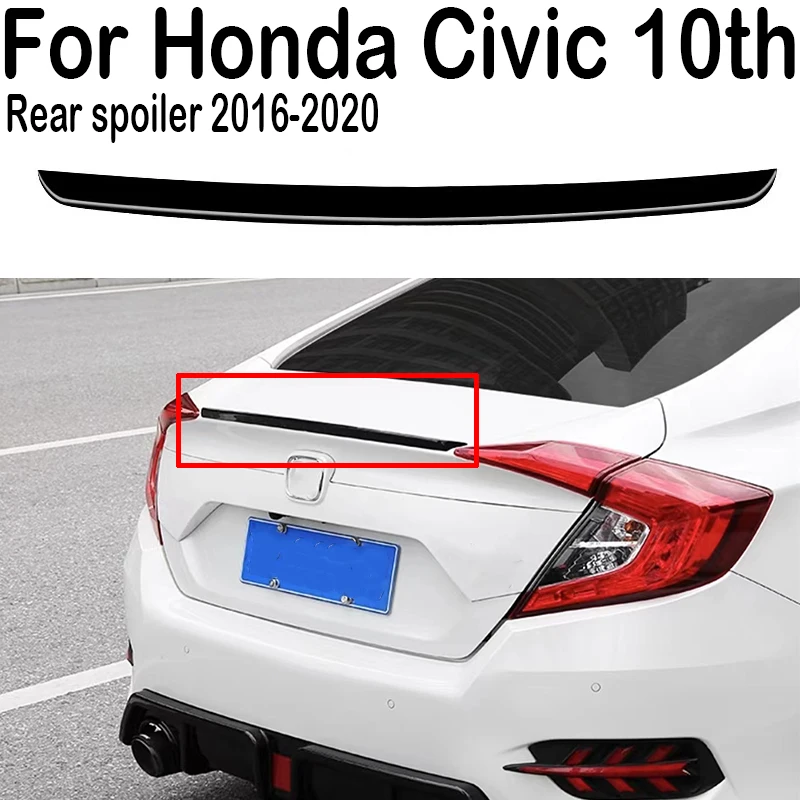 

For 2016 2017 2018 2019 2020 Honda Civic 10th Car Rear Trunk Lid Boot Car Spoiler Wings Tuning Exterior Accessories