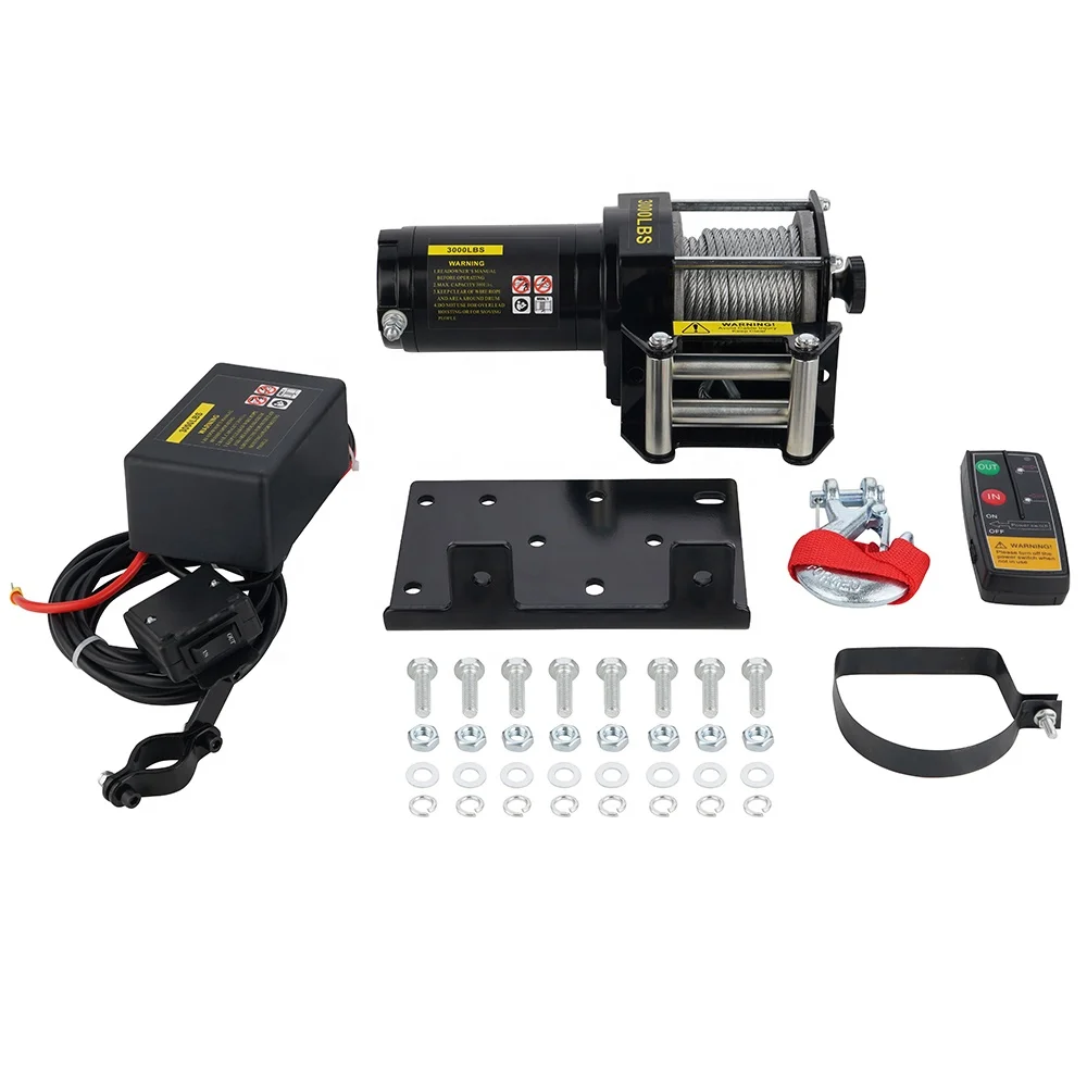 자동차용 무선 리모컨이 있는 소형 전기 윈치 (3000lbs 용량)