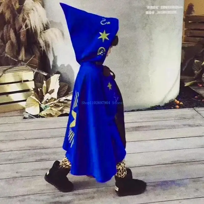 N7YF Kinder Kapuzenumhang Halloween Hexenumhang für Jungen Mädchen Halloween Hexenkostüme