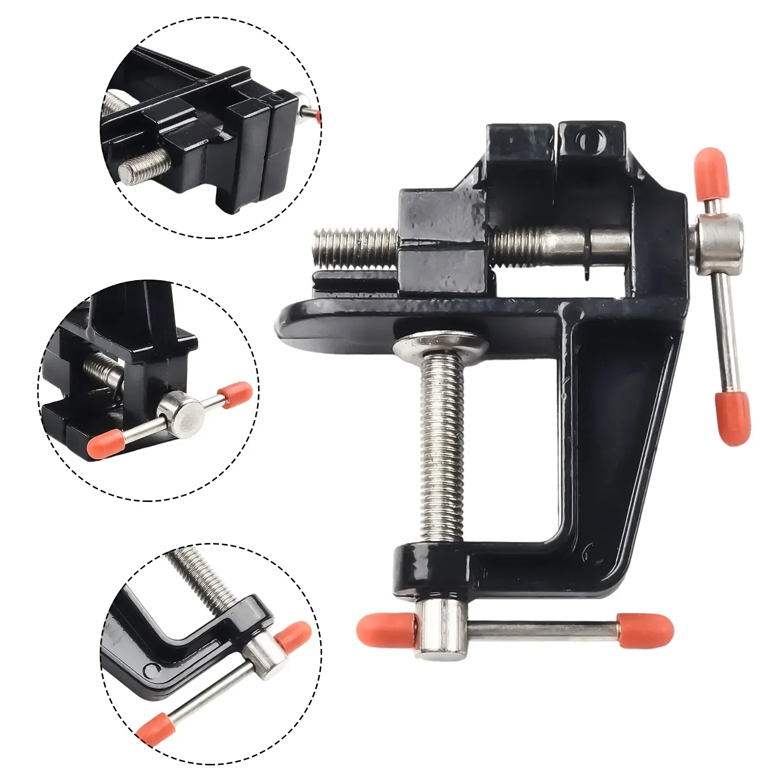 Mini Bench Vise Aluminum Small Table Bench Vise Clamp Woodworking Tools Steel Screw And Handle For Household Diy Hand Tool