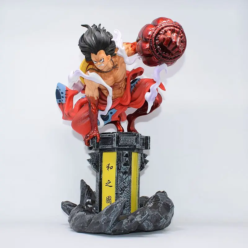 Anime One Piece Wano Monkey D Luffy Gear 4 Gomu Gomu no Red Hawk Ver. GK PVC figura de acción estatua coleccionable modelo juguetes muñeca