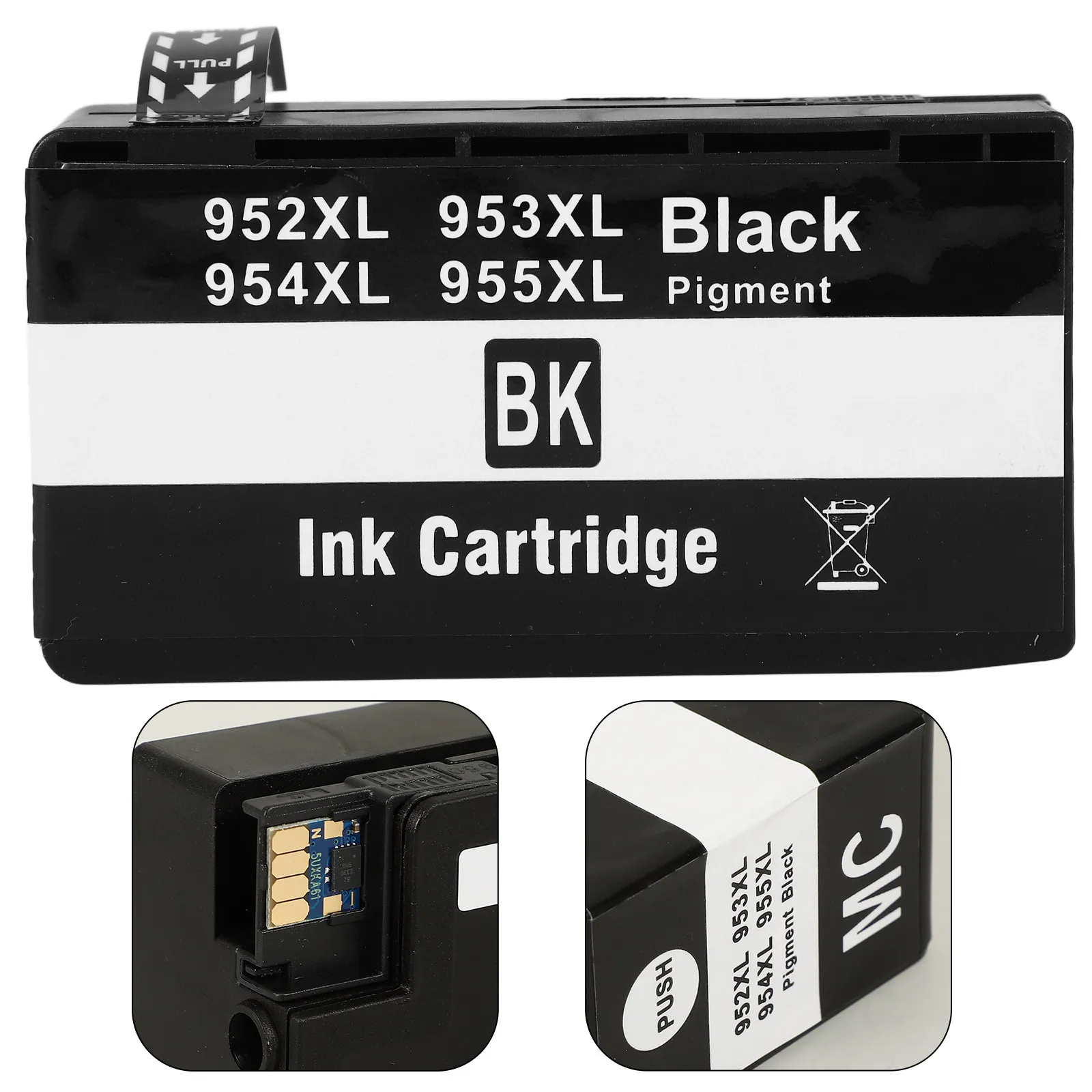 

76Ml High Capacity Black Ink Cartridge Replacement for 955 953Xl 7720 7730 7740 8210 8710 8720 Printers Easy Install Reliable