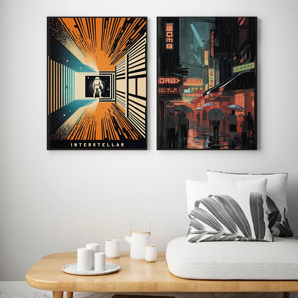 Minimalist Classic Movie Collection Casablanca Poster Aesthetics Vintage Poster Canvas Painting Wall Art Pictures Home Decor