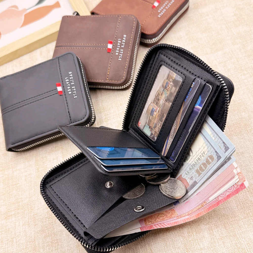 New Men's Wallet, Stylish Business Wallet Large Capacity with Multiple Card Slots and Coin Pocket for Daily Use and Travel