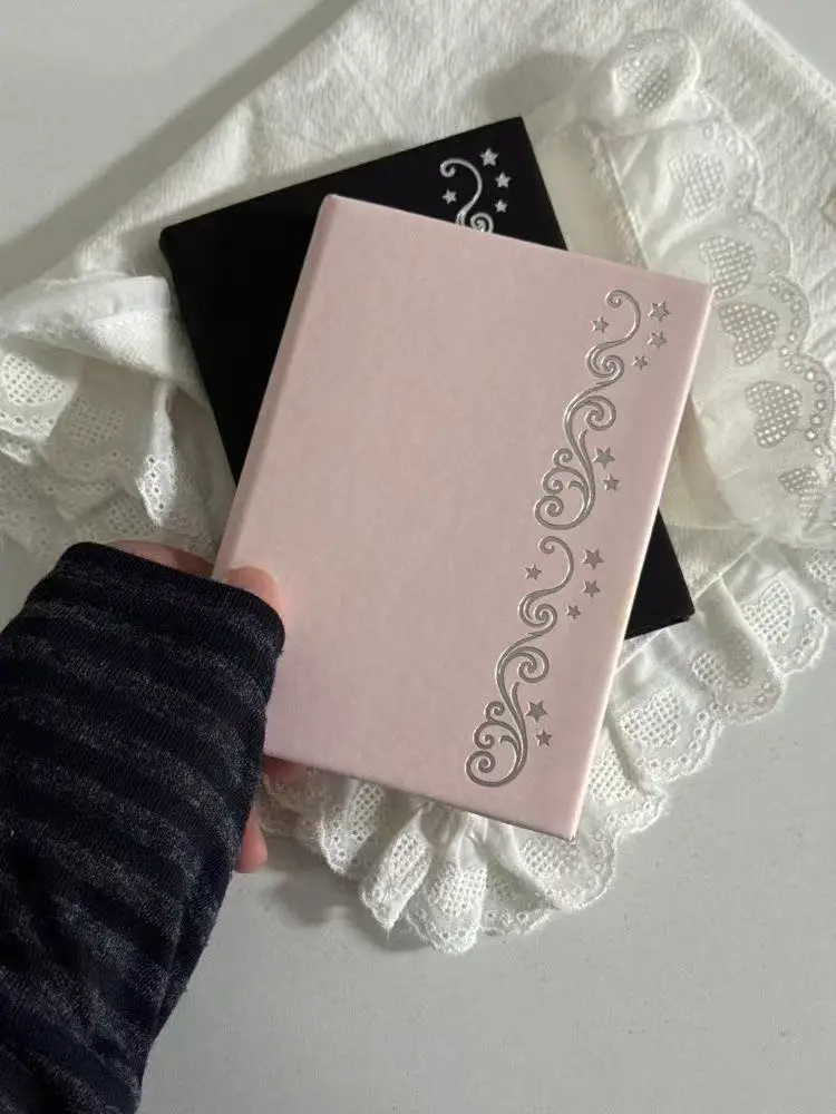 Korean Leather PU Hot Silver Hand Account Book Ins High Appearance A6 Student Thick Blank Notebook Simple DIY Cute Gift Notebook