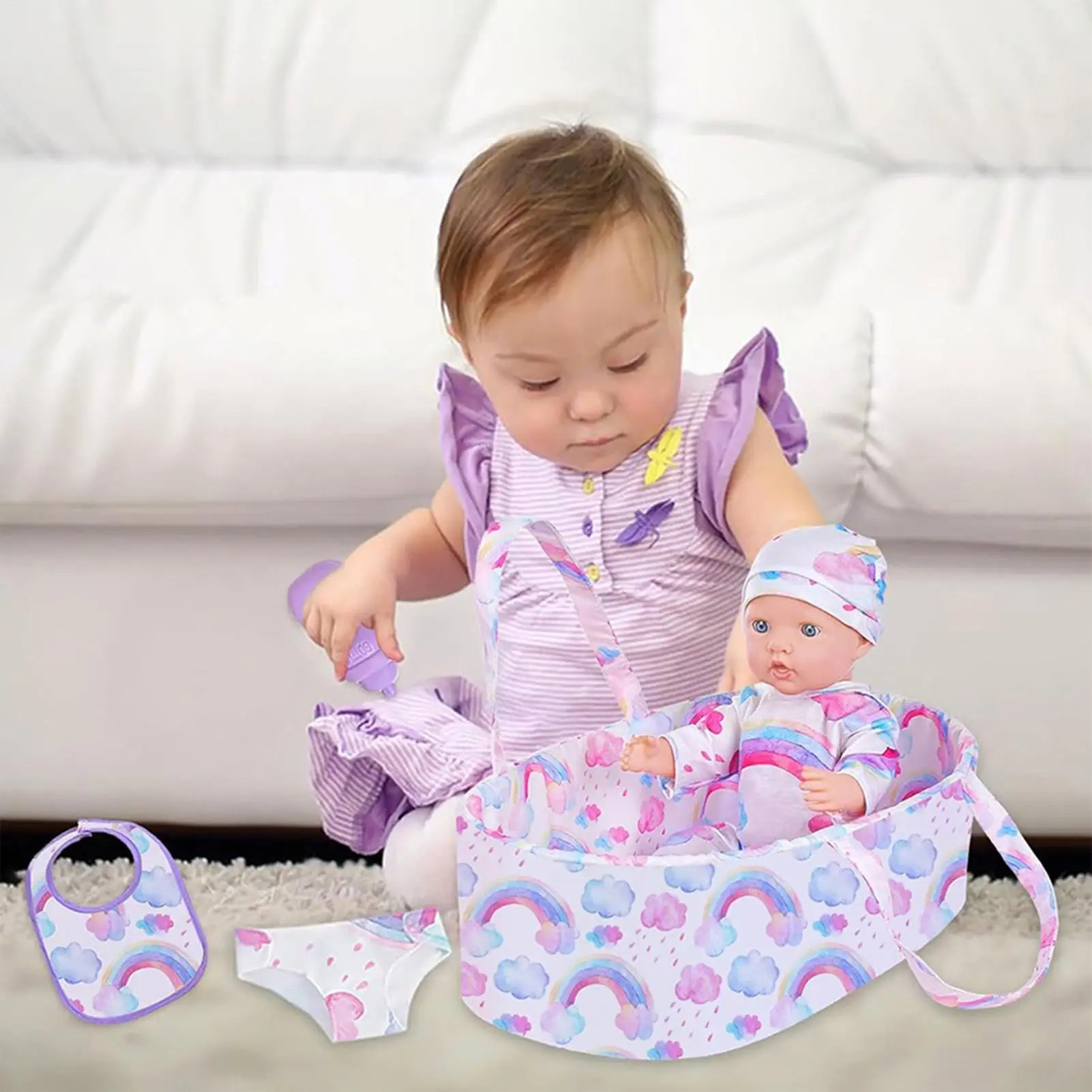 Roupas de boneca 18 Polegada playset outfit realista moda boneca conjunto para crianças menina sala estar casa interior desktop exibição