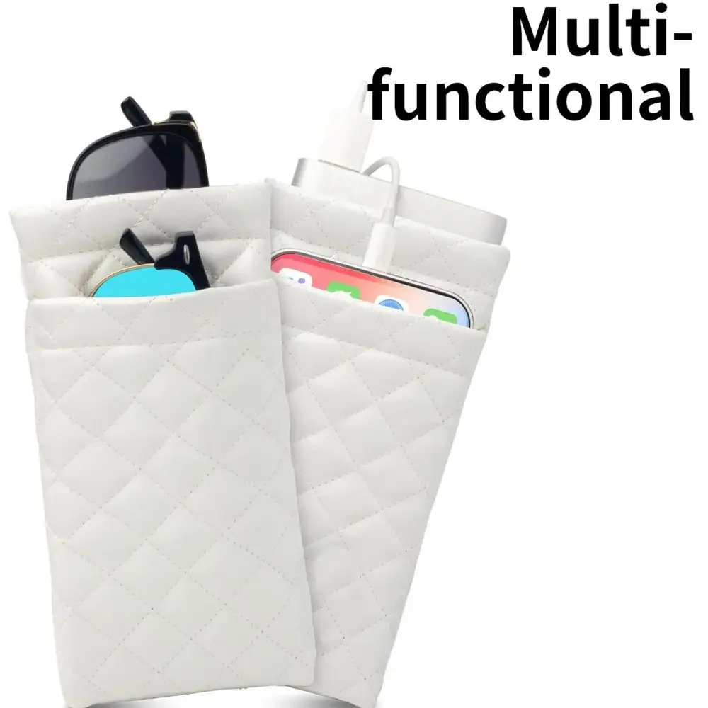 Portable Spring Auto-close Glasses Bag Glasses Clip Korean Style Duble-layer Glasses Case Shrapnel Snap Shut