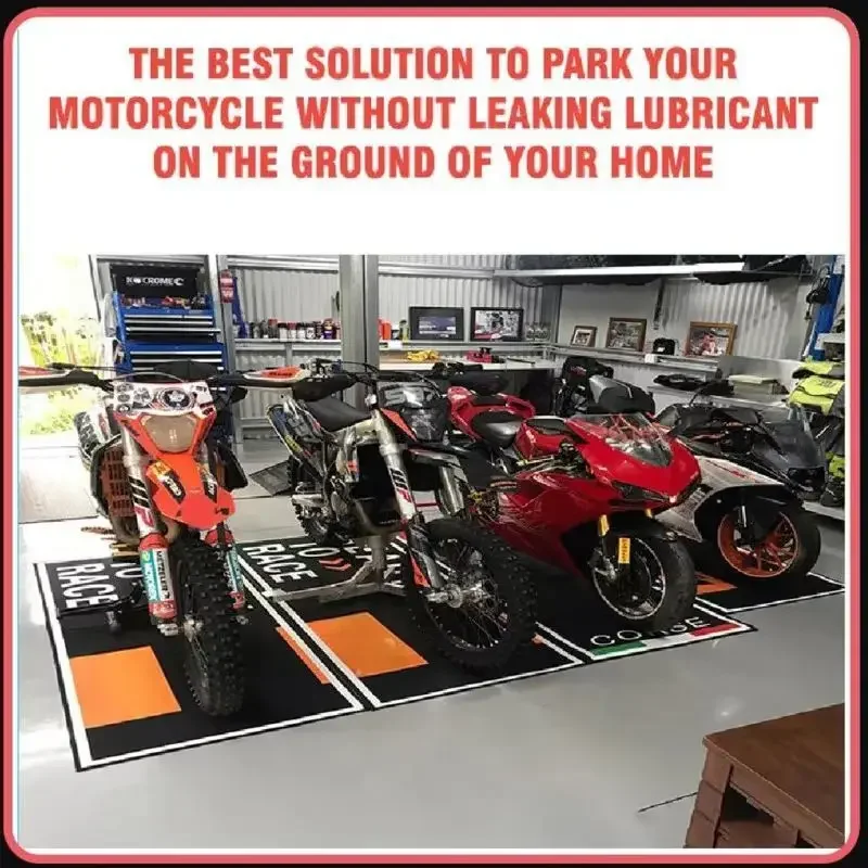 Racing Carpet Soft Crystal Velvet Motorcycle Display Carpet Floor Garage Racing Vehicle Mat Entrance Doormat Bedroom Rug