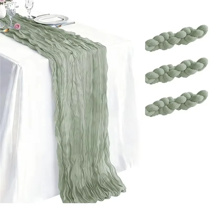 3 Pack Table Runner For Wedding Baby Shower Bridal Shower Easter Holiday Birthday Green Home Decor