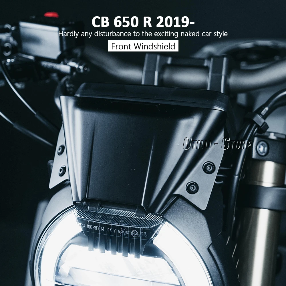 For HONDA CB650R CB 650 R CB 650R 2019-2023 New Motorcycle Accessories Windshield Windscreen Screen Protector Black Kit