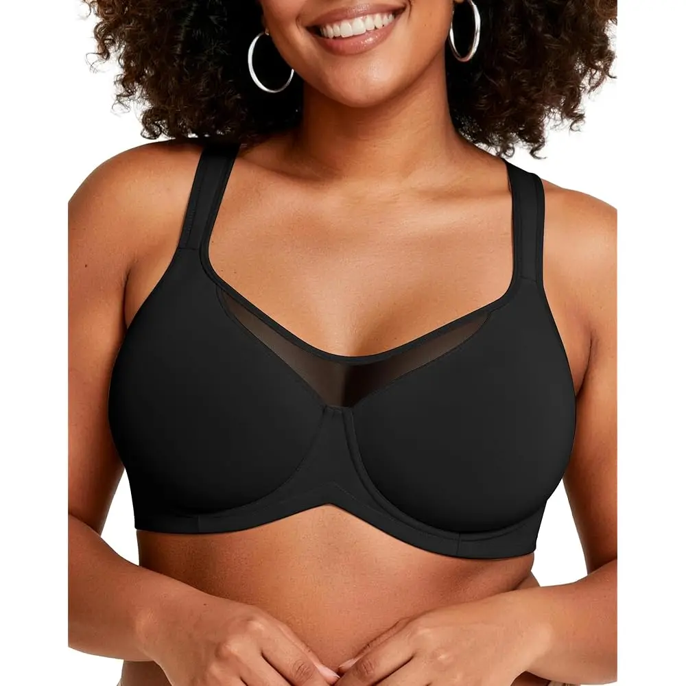 

Бюстгальтеры-минимайзеры для женщин больших размеров, бралетты с полным покрытием, без подкладки, поддерживающие бюстгальтеры на косточках, топы-бюстгальтеры для большой груди