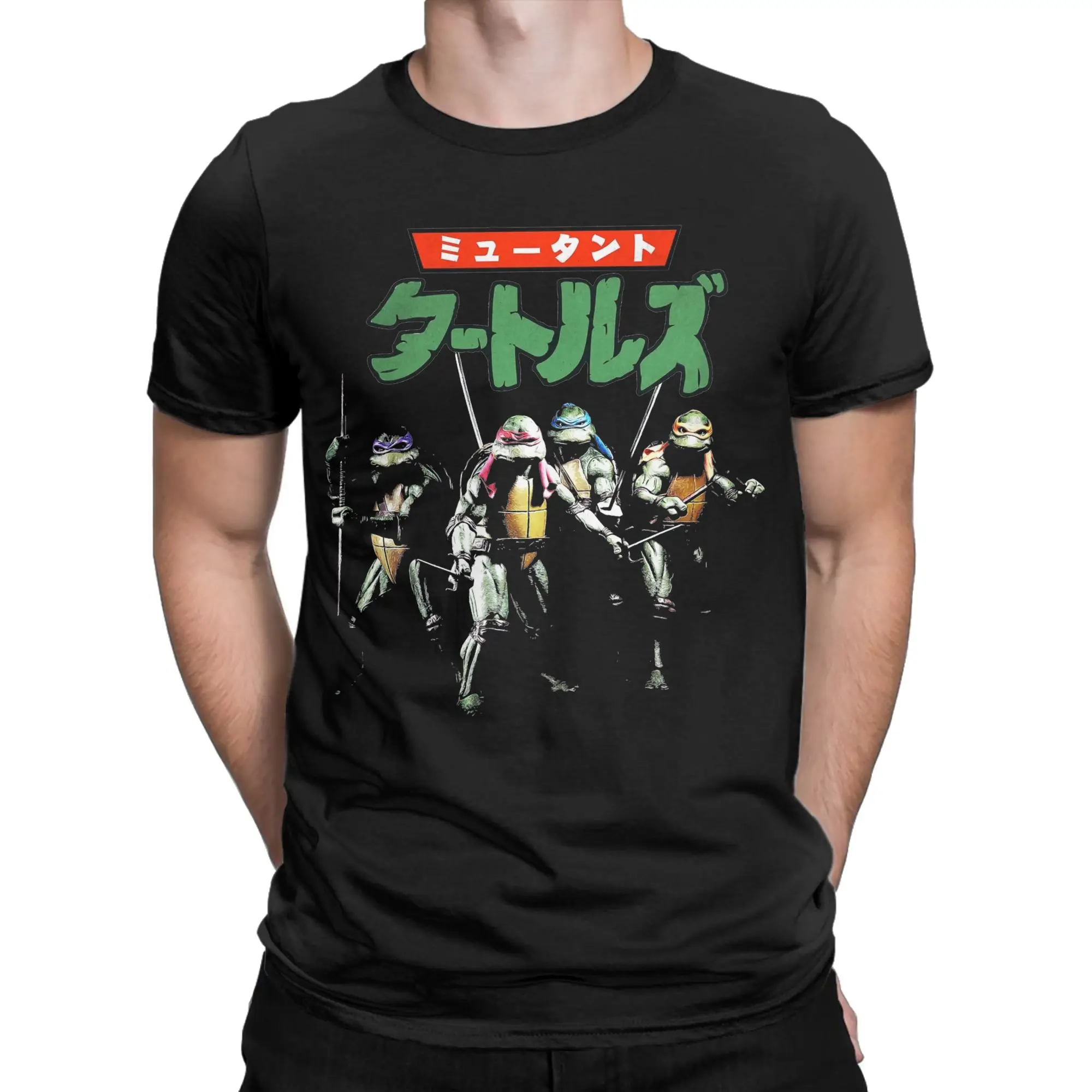 TMNT T-Turtles Japanese T-Shirt for Men Women Novelty Pure Cotton Tees O Neck Short Sleeve T Shirt Summer Clothing