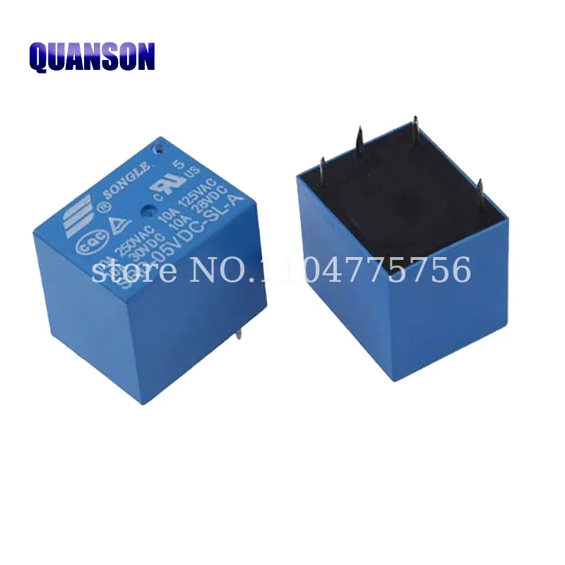 10pcs Relay SRD-03VDC-SL-C SRD-05VDC-SL-C SRD-24VDC-SL-C SRD-12VDC-SL-C 3V 5V 6V 9V 12V 24V 48V 10A 250VAC 5PIN Relays Relais