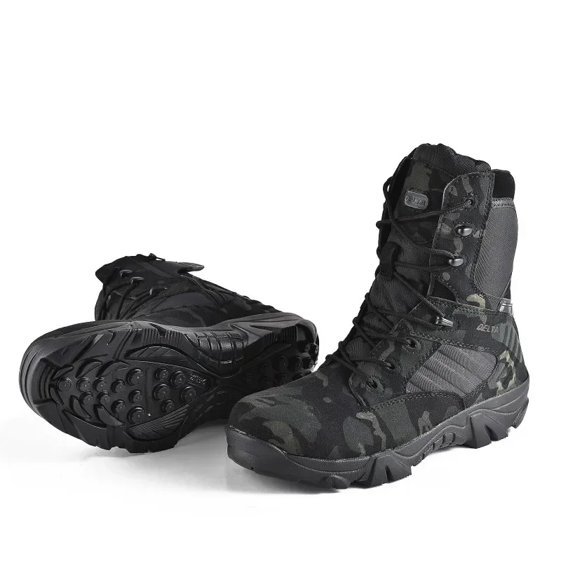 Camouflage Men Boots Work Safty Shoes Men Desert Tactical Boots Autumn Winter Special Force Ankle Boots Men