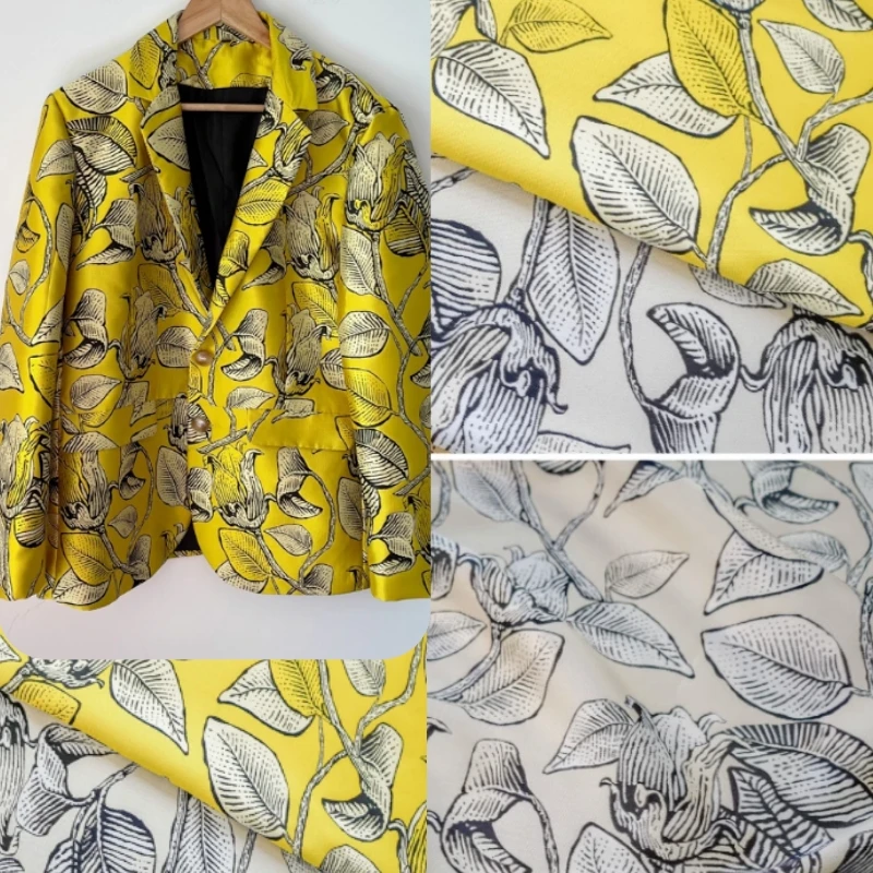 

Окрашенная в пряжу жаккардовая ткань, осенне-зимняя женская классическая рубашка, подушка, сумка-мессенджер с цветком для шитья, ткань на метр