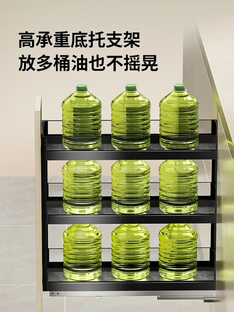 Gewürz-Gewürzkorb, Küchenschrank, Eckkorb mit zwei Schubladen, extrem schmales ausziehbares Regal