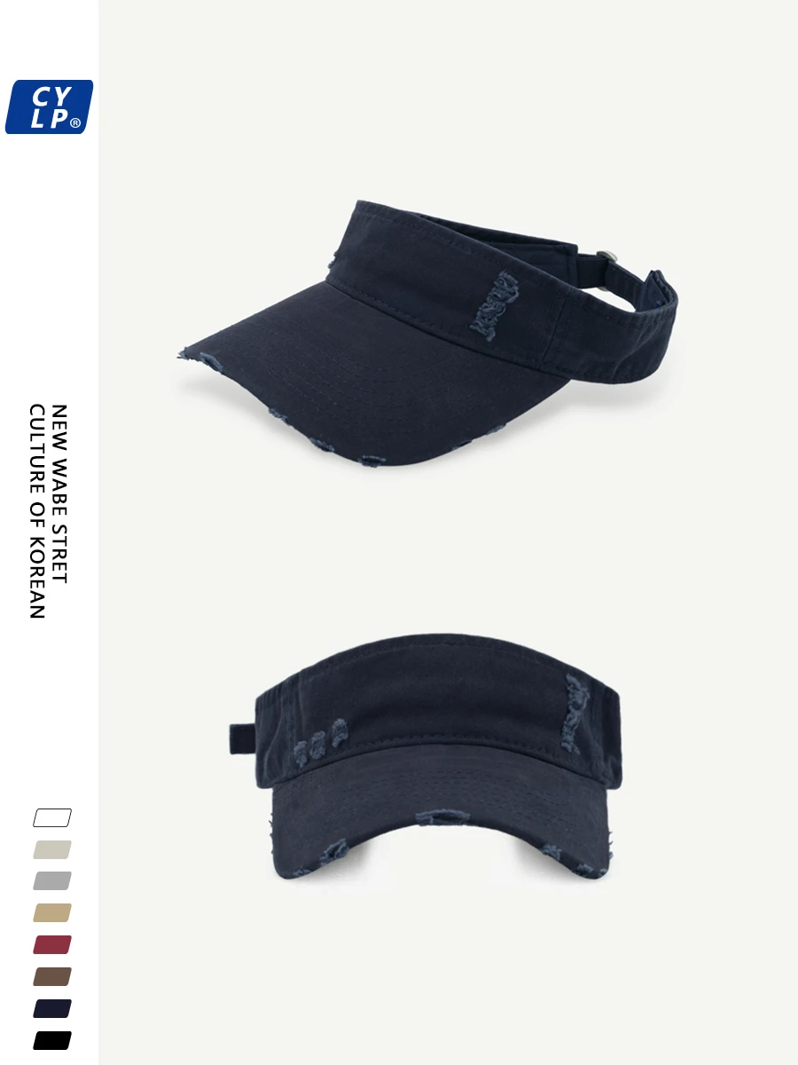 

Fashion Retro Empty Top Hat Female Summer Beach Sun Hat Korean Simple All-Match Sports Sun Hat Male