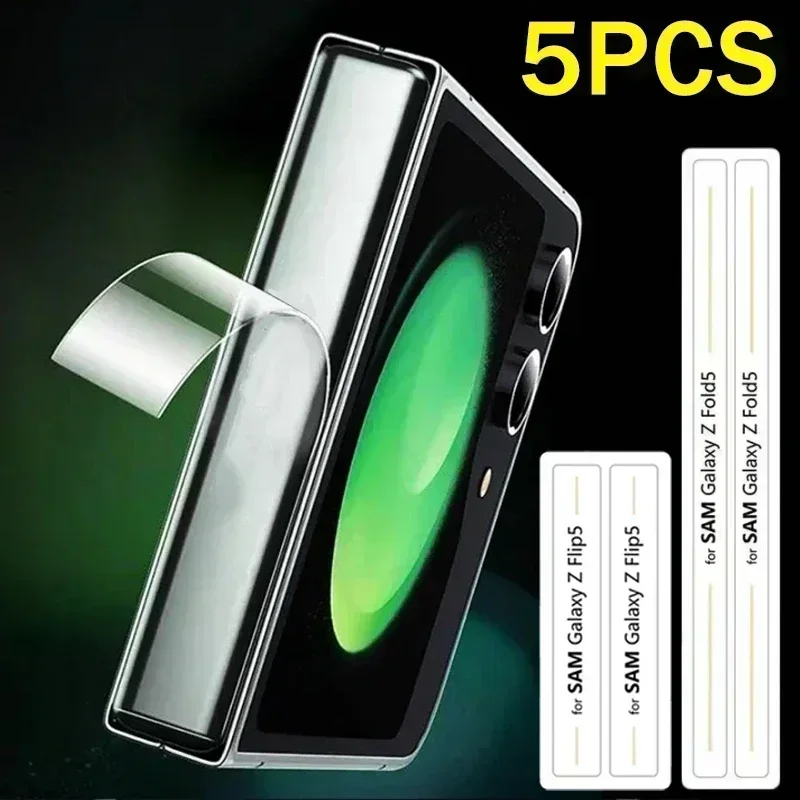 5/1Pcs Hinge Protector Film For Samsung Galaxy Z Flip 5/Z Fold 5 Anti-Scratch Protective Border Sticker ZFlip5 Hydrogel Films