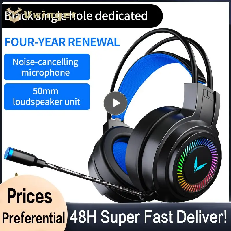 G60 Gaming Headset 7.1 Stereo SVirtual Surround Bass Earphone Headphone with Mic LED Light for Computer PC Gamer Foldable