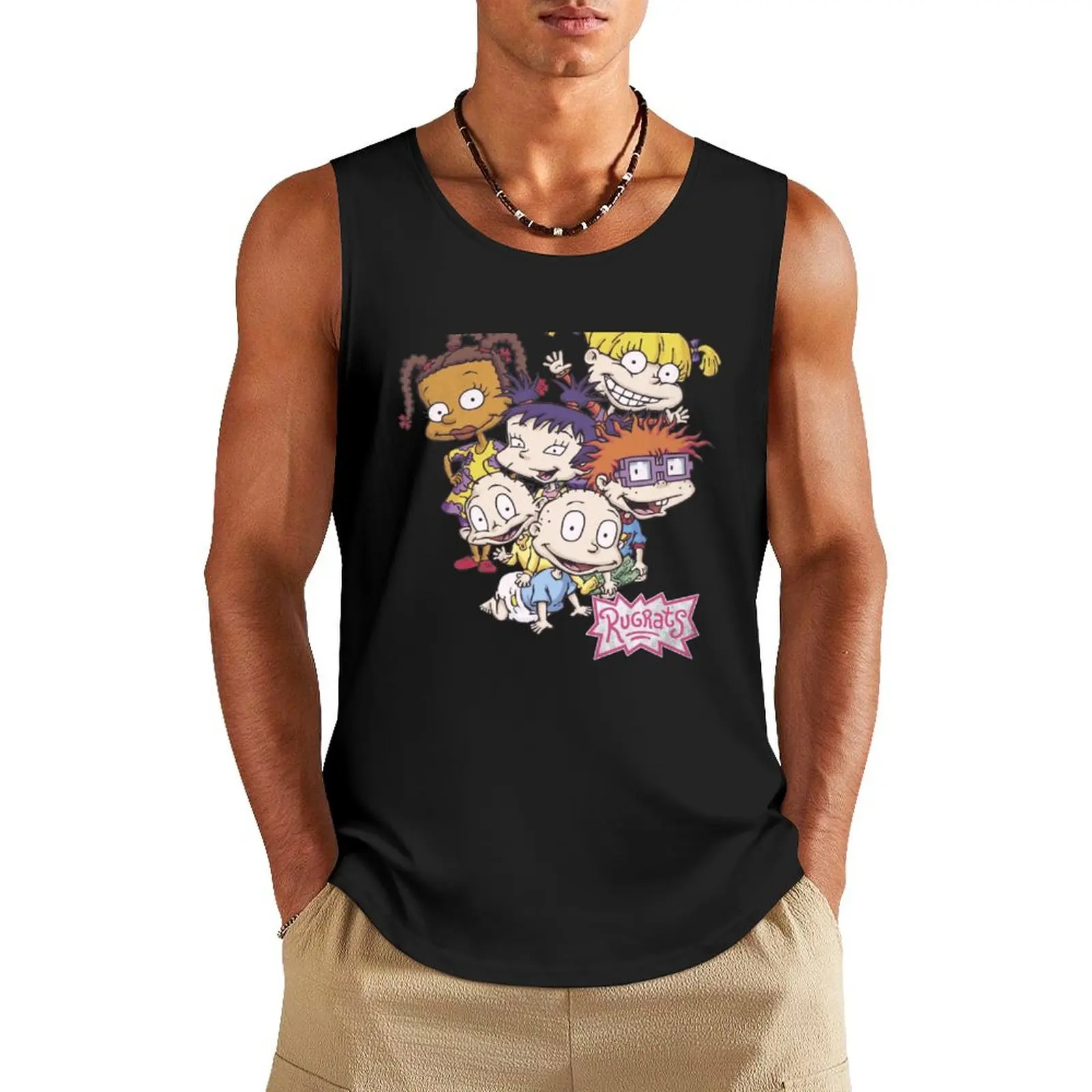 

Rugrats Pile Up Distressed Group Shot Tank Top bodybuilding for men Men's t-shirts Top