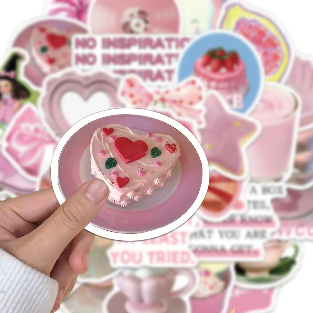 30PCS Creative Peach Girl Ins Style Stickers Phone Case Decoration DIY Phone Case Notebook Personalized Waterproof Stickers