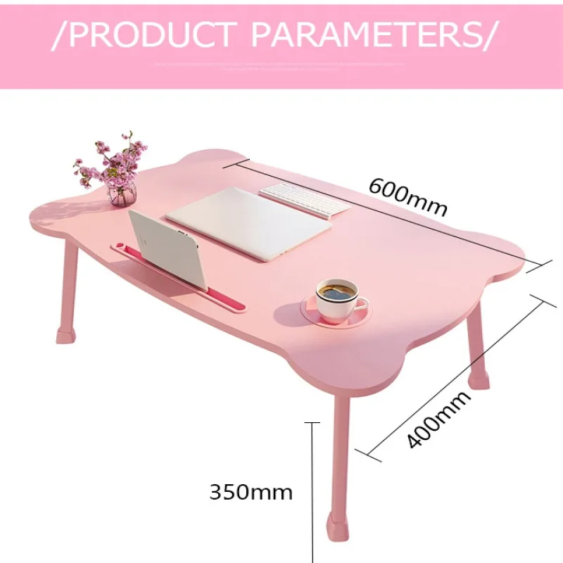 Cute Bed Desk Portable Foldable Laptop Table for Window Seat and Bedroom Use Lazy Table for Students Study Working