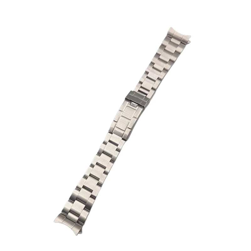 316L Stainless Steel 18mm 19mm 20mm Brushed Vintage jubilee Oyster Curved End Watch Band Strap Bracelet Fits For RLX Watch