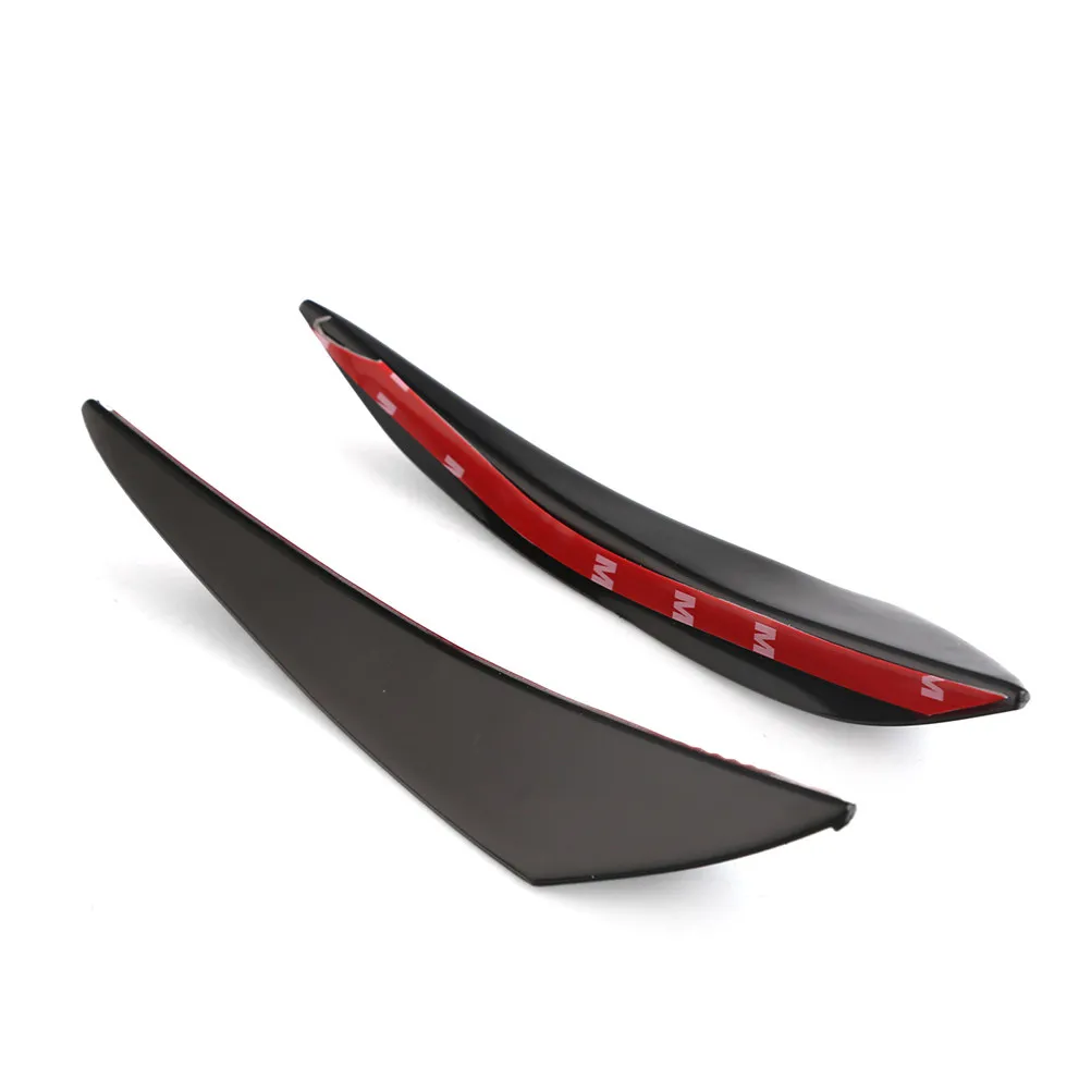 

Комплект из 6 универсальных черных полированных сплиттеров-спойлеров из полипропилена для переднего бампера автомобиля, прочные накладки на бампер